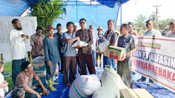 PT Nafasindo Berikan Bantuan Untuk Korban Kebakaran di Desa Pemuka Aceh Singkil