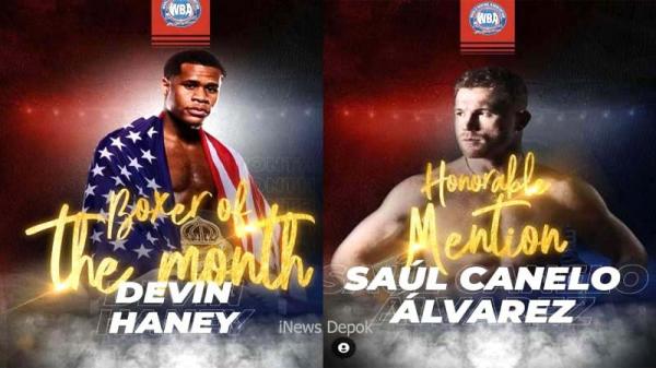 Tinju Dunia: Devin Haney Raih Predikat Boxer of The Month dari WBA, Canelo Honorable Mention