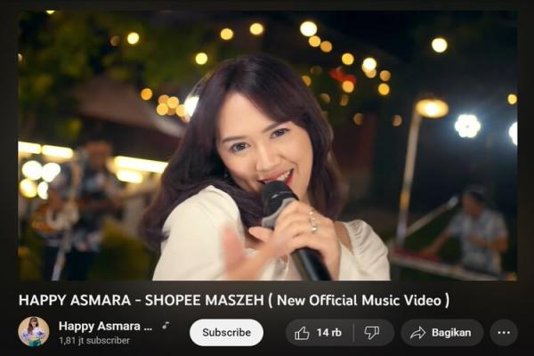Shopee Maszeh Lagu Terbaru dari Happy Asmara, Sukses Pikat Netizen
