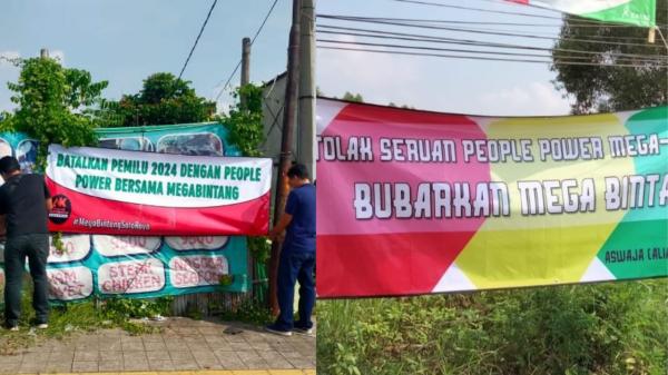 Karanganyar Gempar, Spanduk Ajakan Gerakan People Power Tolak Pemilu 2024 Bermunculan