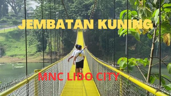 Jembatan Kuning Kawasan Ekonomi Khusus MNC Lido City, Butuh Dua Setengah Menit Seberangi 