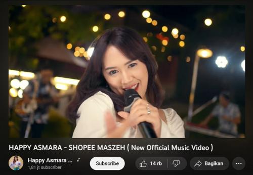 Perjalanan Karier Happy Asmara, Viral Bawakan Lagu Shopee Maszeh