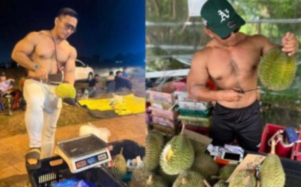 Viral Pedagang Durian Tak Kenakan Baju Saat Berjualan Dihujat Netizen