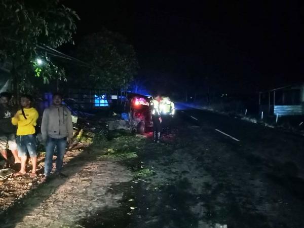 Salip Motor, Bus Garuda Mas Tabrak Tiga Kendaraan di Godong Grobogan