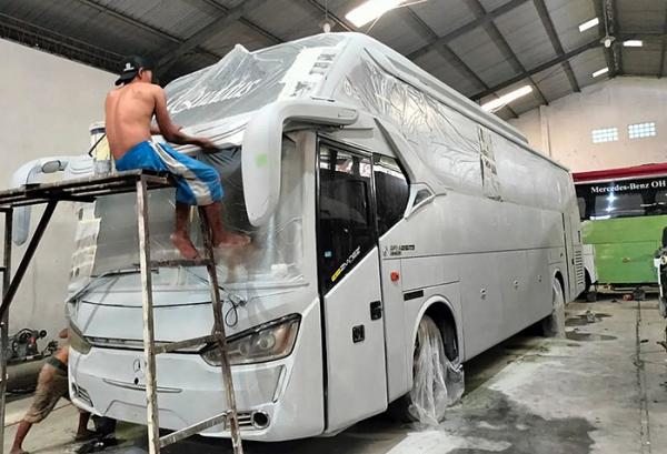 Bengkel Bus Mahendra Transport Diserbu Bismania, Penasaran Lihat Tampilan Bus MTI