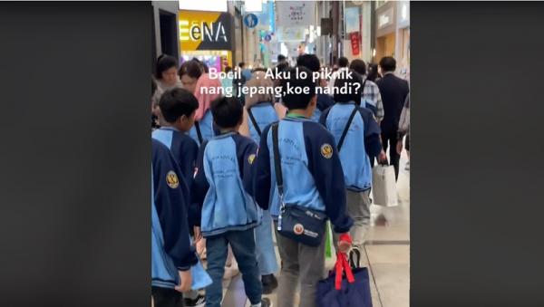 Viral Siswa SD Muhammadiyah 4 Surabaya Study Tour ke Jepang, Netizen: Aku SMK ke Jogja