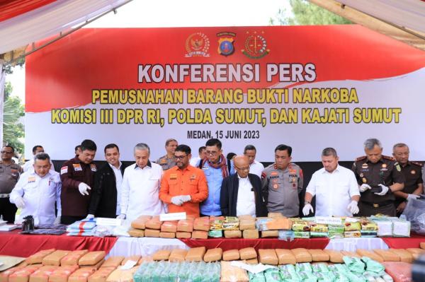 Ungkap Peredaran Narkoba Skala Besar, Komisi III DPR RI: Polda Sumut Selamatkan Jutaan Nyawa