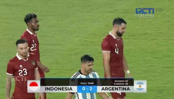 Hasil dan Jalannya Pertandingan Indonesia Vs Argentina, Skuad Garuda Kalah 0-2