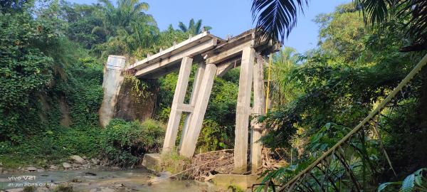 Jembatan Putus Sejak 2019, Kepala Kampung dan Masyarakat Sukadana Harapkan Perbaikan 