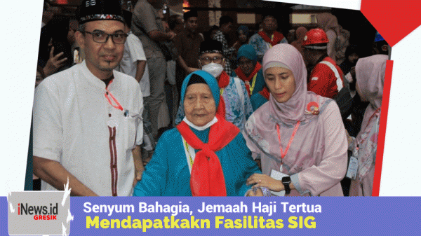 Senyum Bahagia, Jemaah Haji Tertua asal Gresik Mendapatkakn Fasilitas SIG