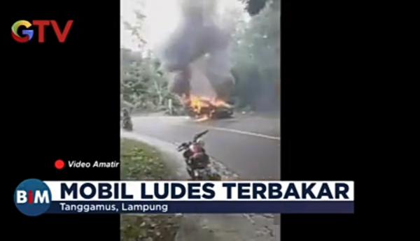 Video Mobil Ludes Terbakar di Tanggamus