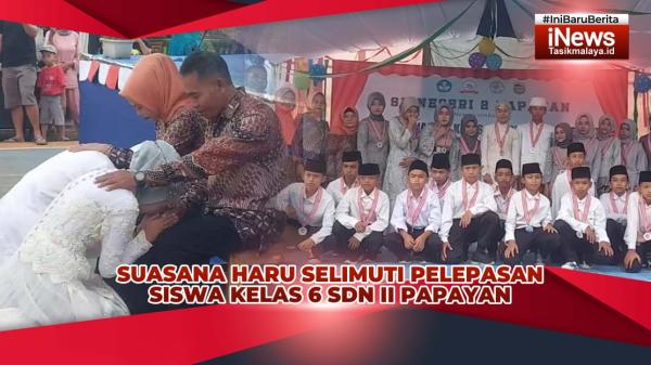 VIDEO: Susana Haru Selimuti Pelepasan Kelas 6 SDN II Papayan Tasikmalaya: Jaga Nama Baik Sekolah