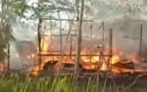 Satu Rumah Ludes Terbakar di Kapuas Diduga Korsleting Listrik