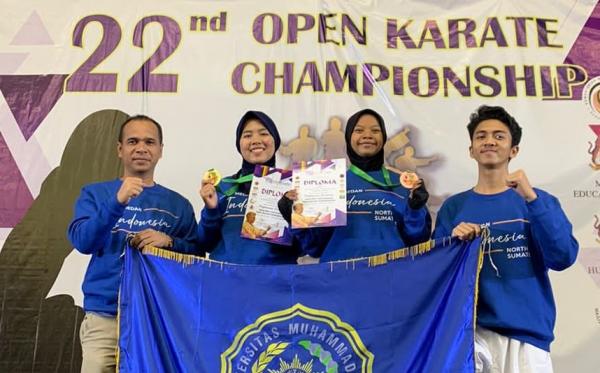 Mahasiswa UMSU Raih Juara 1 dan 3 di Ajang Internasional Karate Championship Malaysia