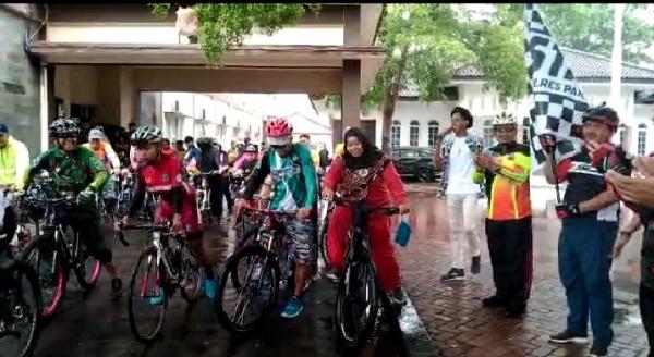 Dalam Rangkaian Peringatan Hari Bayangkara ke 77, Polres Pangandaran Gelar Sepeda Santai