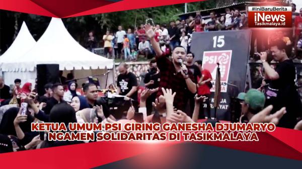VIDEO: Ketua Umum PSI Giring Ganesha Ngamen Solidaritas di Tasikmalaya, Disambut Antusias Warga