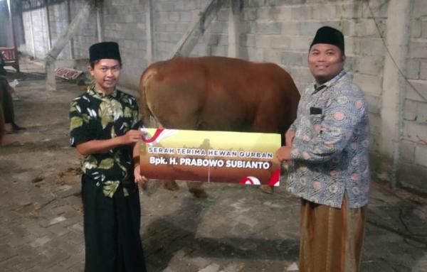 Prabowo Subianto Berikan Hewan Kurban ke Ponpes Zainul Hasan Genggong
