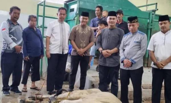 Disaksikan Kadivpas Kemenkumham Jabar, Lapas Subang Kurban 4 Sapi dan 5 Domba