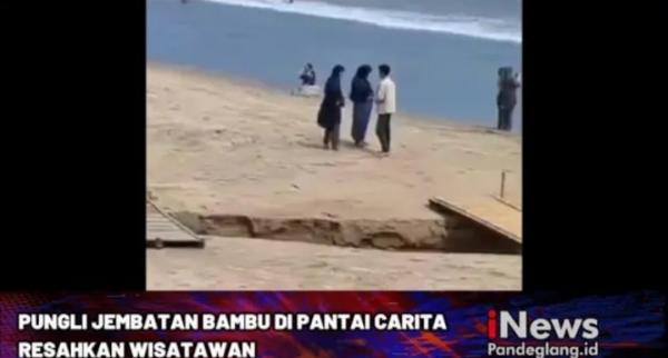 Viral Wisatawan Kena Jebakan Pungli di Jembatan Bambu Pantai Carita