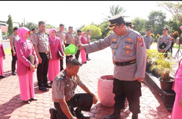 Kasat Lantas dan 12 Personel Polres Aceh Singkil Naik Pangkat