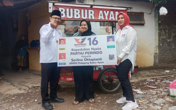 Tukang Jahit dan Pedagang Bubur Doakan Perindo Jaya di Pemilu 2024