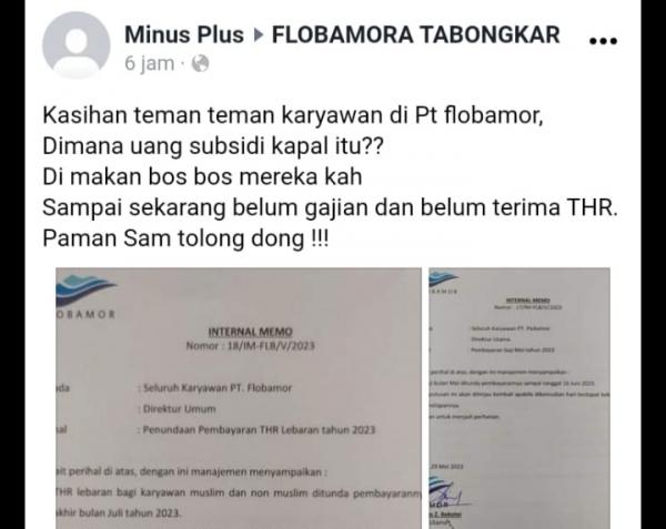 PD Flobamor Kupang Kembali Bermasalah, Belum Bayar Gaji Karyawan Dua Bulan