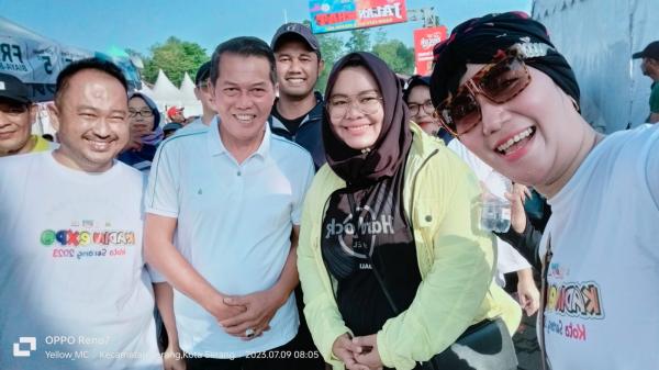 Hadiri Jalan Sehat, Walikota dan Wakil Ketua DPRD kota Serang Apresiasi Event Kadin Expo 2023
