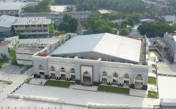 Kemegahan Masjid Abu Darda Pekanbaru dan Kisah Kebun Kurma Ditukar hanya dengan Sebatang Pohon Kurma