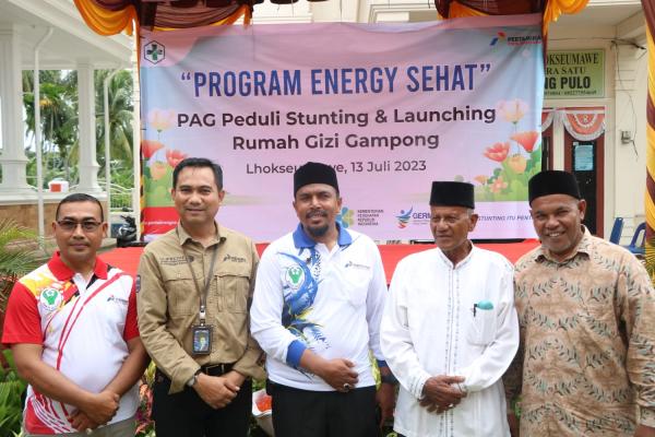 Program Energy Sehat Peduli Stunting, PAG Launching Rumah Gizi Gampong di Desa Blang Pulo
