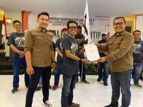 Jurnalis Metro TV Apit Haruman Kembali Terpilih Menjadi Ketua IJTI Sukabumi Raya