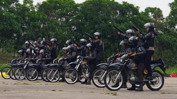 Antisipasi Kerawanan Pemilu 2024, Polres Kutai Kartanegara Simulasi Hadapi Kerusuhan Massa