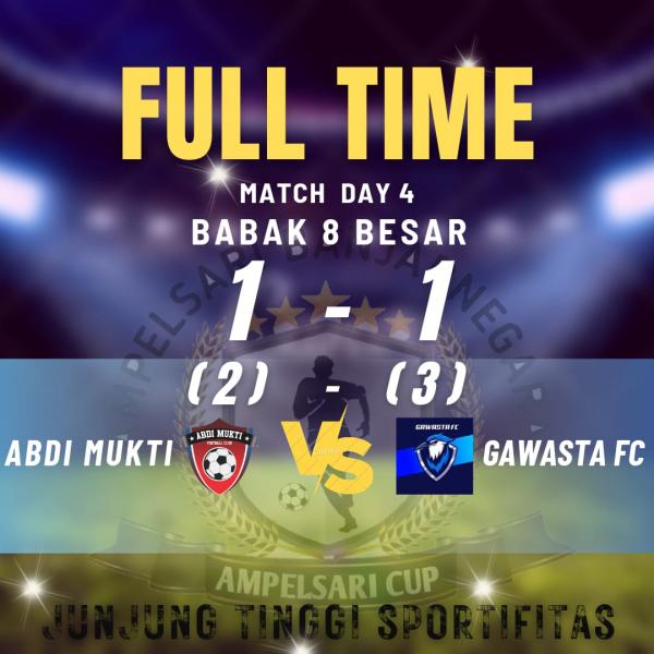 Gawasta Lolos ke Semifinal Usai Taklukkan Abdi Mukti FC Lewat Adu Pinalti