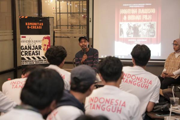Ganjar Creasi Gelar Nonton Bareng dan Bedah Film Jenderal Soedirman di Surabaya