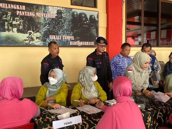 Cek Kesehatan Berkala, Dinkes Kota Serang Kolaborasi Prioritaskan kepada Personel Brimob Banten