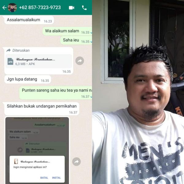 Waspada! Pengusaha asal Pandeglang Nyaris jadi Korban Penipuan APK Undangan via Whatsapp