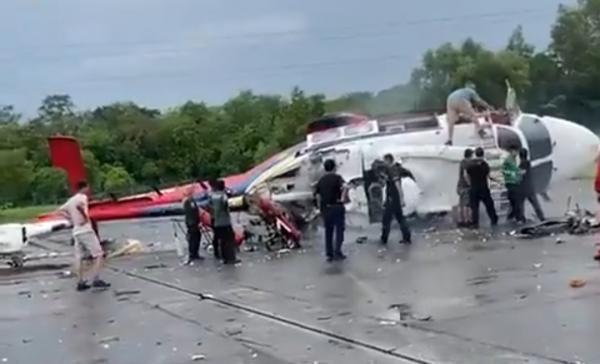 Helikopter Damkar Malaysia Jatuh di Selangor Saat Uji Coba Terbang