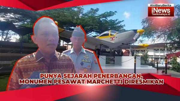 VIDEO: TNI AU Lanud Wiriadinata Serahkan Monumen Pesawat SIAI-Marchetti SF.260 ke Pemkot Tasikmalaya