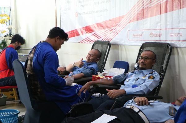 HUT Kemenkumham RI, Kantor Imigrasi Kota Bogor Bersama PMI dan PPDI Gelar Donor Darah