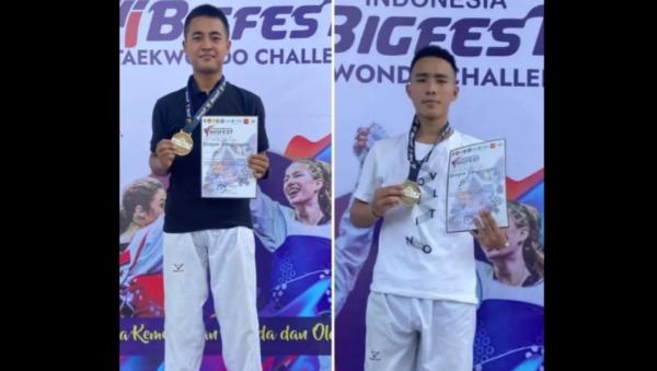 Brimob Banten Dulang 2 Medali Emas di Kejuaraan Indonesia Bigfest Taekwondo Challange 2023