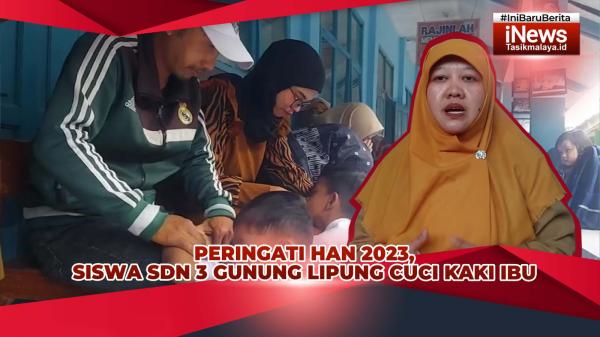 VIDEO: Bikin Haru, Siswa SDN 3 Gunung Lipung Cuci Kaki Orang Tuanya Peringati HAN 2023