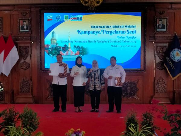 Solidkan Berantas Narkoba, Pemkot Mojokerto dan BNN Launching Kelurahan Bersinar