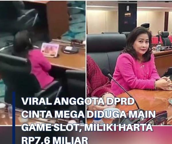 Cinta Mega Dipecat PDIP dari DPRD DKI Jakarta Buntut Main Game Slot saat Rapat Paripurna