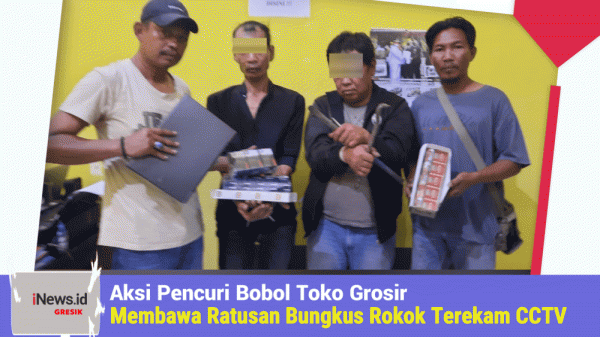 Aksi Pencuri Bobol Toko Grosir, Membawa Ratusan Bungkus Rokok Terekam CCTV