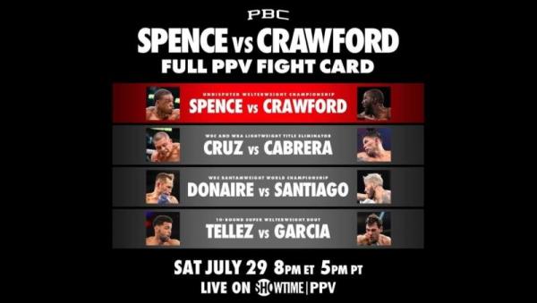 Jam Tayang dan Cara Nobar Errol Spence Jr vs Terence Crawford, Nonito Donaire dan Pitbull Cruz