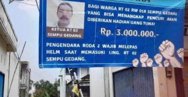 Kesal Sering Kemalingan RT di Banten Gelar Sayembara Berhadiah Rp 3 Juta