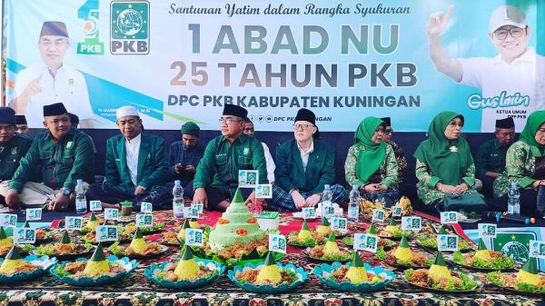 Tumpengan dan Yatiman Warnai Peringatan Harlah ke-25 PKB di Kuningan