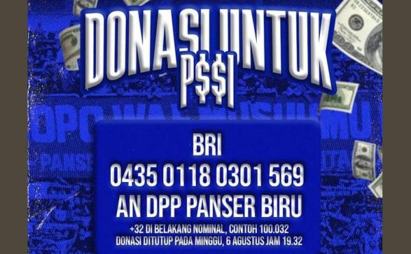 Suporter Panser Biru Galang Donasi untuk PSSI, PSIS Dapat Sanksi dari Komdis, Kok Bisa?