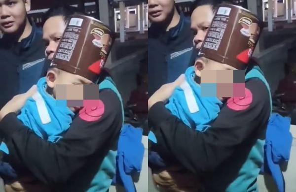 Kaleng Biskuit Nyangkut di Kepala Anak Balita di Tasikmalaya, Dievakuasi Petugas Damkar