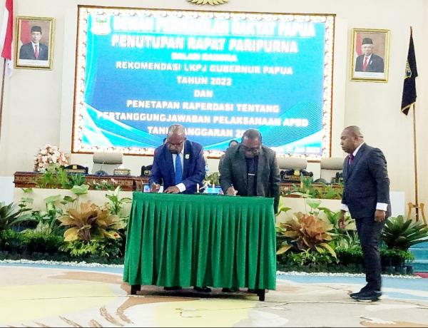 DPR Papua Setujui LKPJ Gubernur Tahun Anggaran 2022