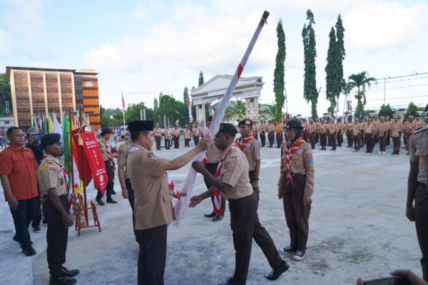 Lepas Kontingen Raimuna Nasional XII Kwarda Papua, Ini Pesan Plh Gubernur